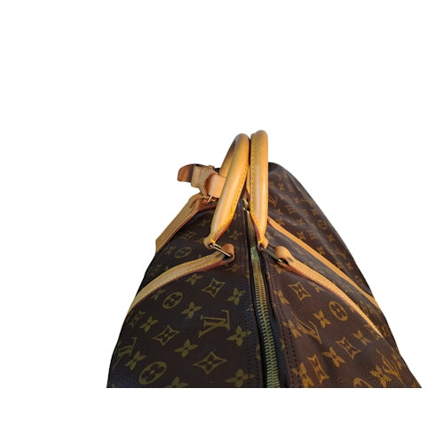 100%Autherntic Louis Vuitton Monogram Keepall Bandouliere 55 Duffle Bag Pre Owned