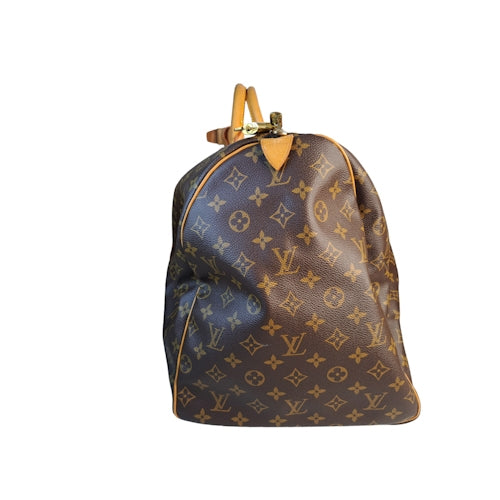 100%Autherntic Louis Vuitton Monogram Keepall Bandouliere 55 Duffle Bag Pre Owned